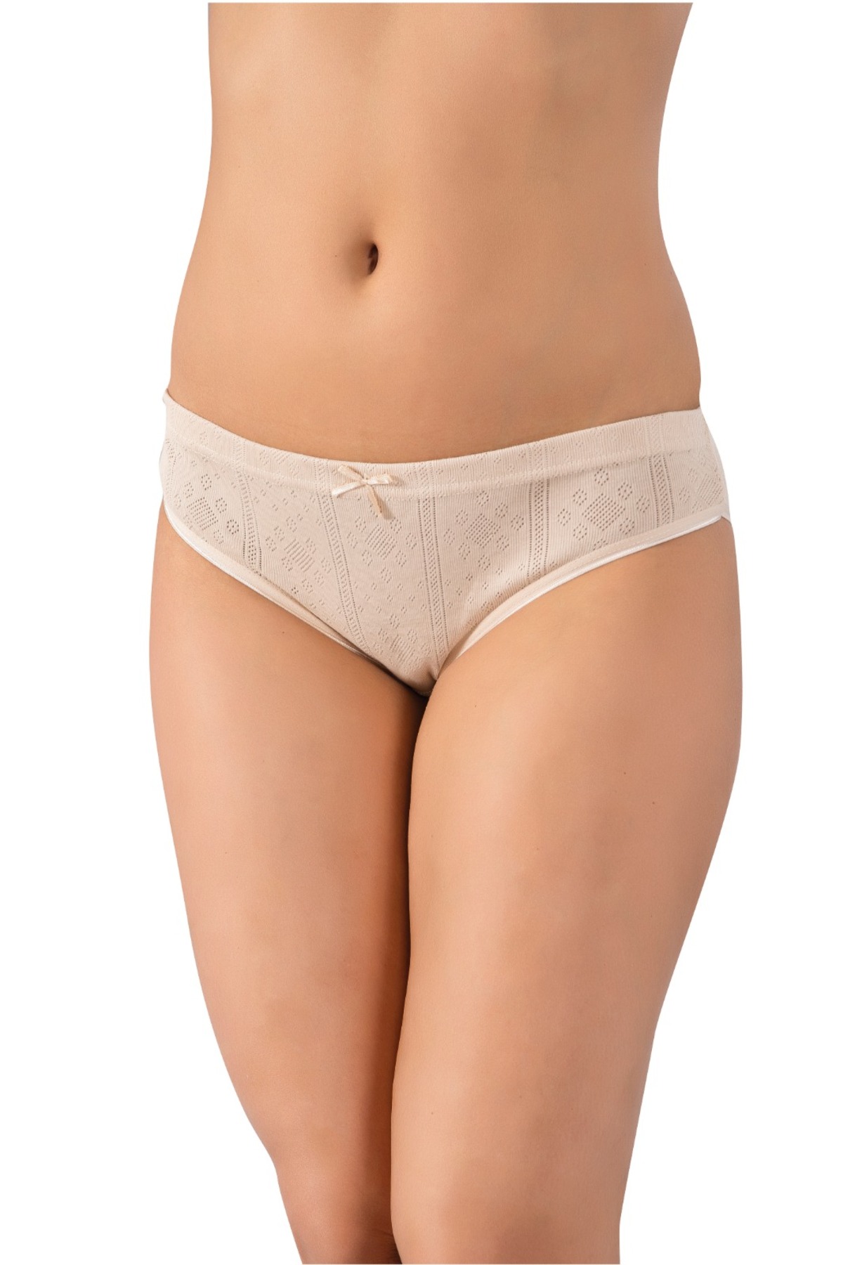 10 Pieces Jacquard Comfortable Bikini Women's Panties Made of100% Cotton Yarn.