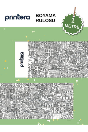 PRINTERA | Masalsı Evler Temalı 1 Metre Mandala -Premium Baskı-Yetişkin Eğlence
