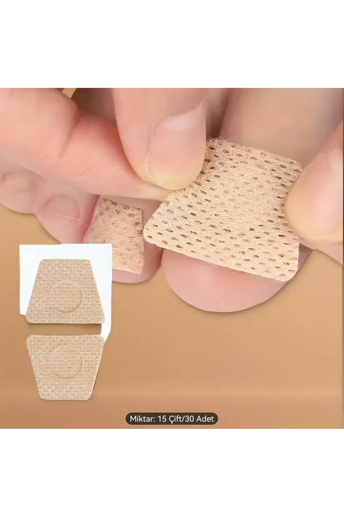 ORGANICYOU JINAN 15 çift üçlü etki beslemeli görünmez tırnak koruyucu, batık tırnağa veda edin