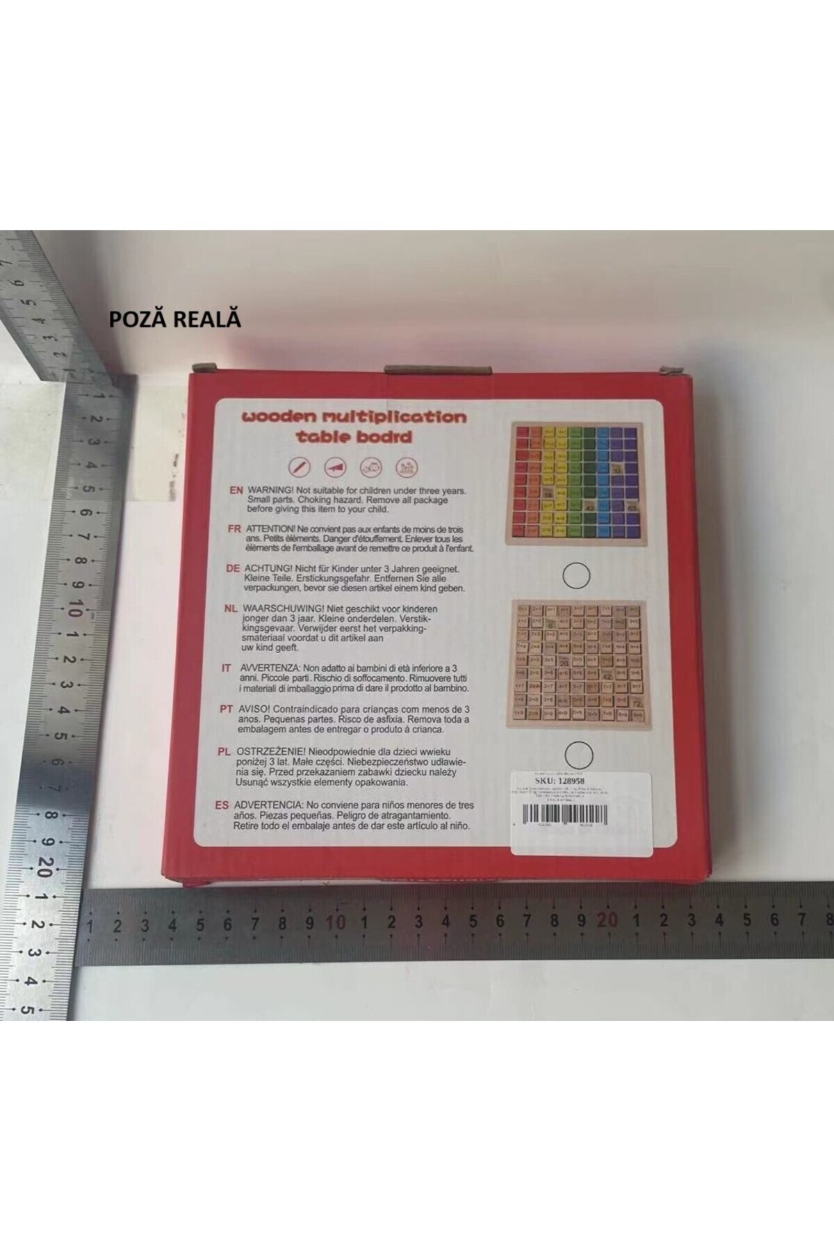 Flippy-Montessori Wooden Game, Flippy, Multiplication Board, Blocks, Multiplication Table, Multicolor 11