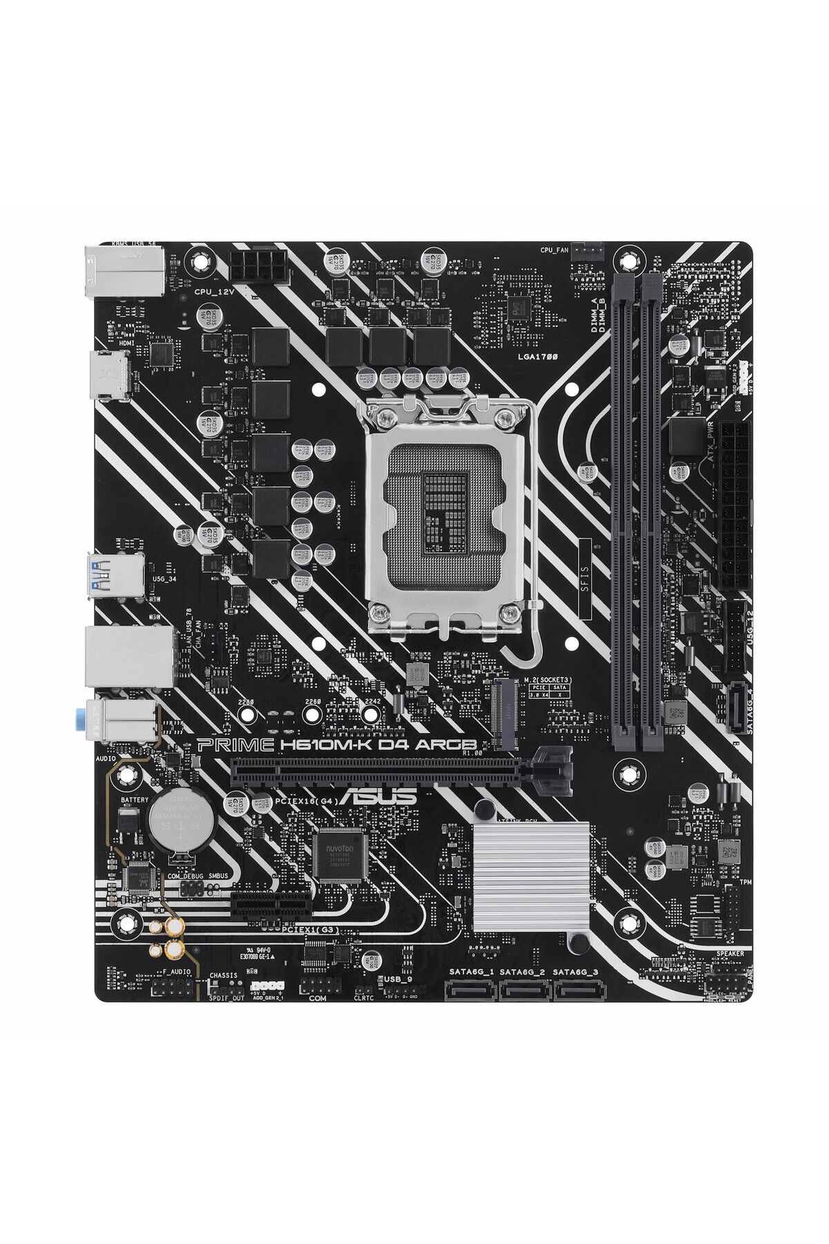 ASUS-PRIME H610M-K D4 ARGB DDR4 HDMI PCIE 3.0 1700P MATX 2