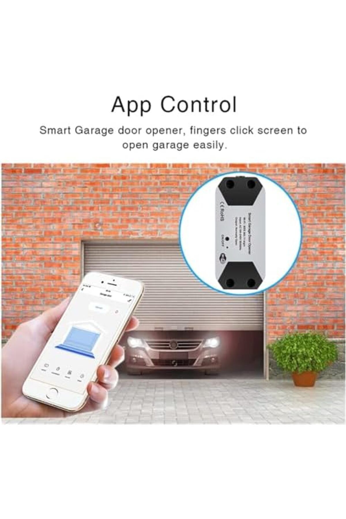 Generic-جهاز تحكم ذكي لفتح باب المرآب يعمل بتقنية WiFi - يعمل بنظام Smart Life/Tuya APP مع Alexa/Google 3