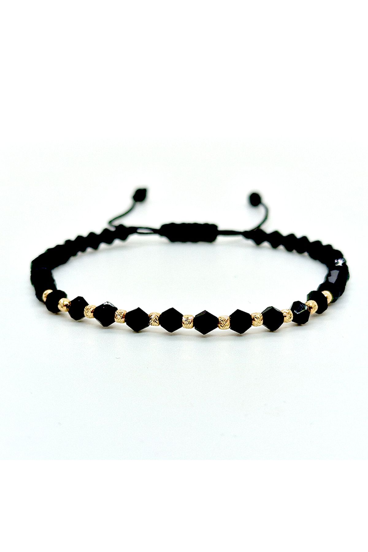 OEM-Set 2 bratari cu bile de aur 14k si argint, cristale, onix -VOLY 2