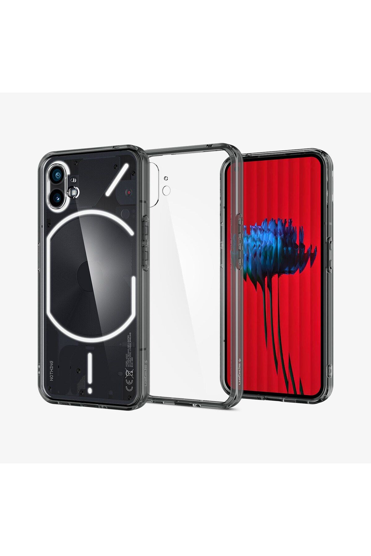Spigen-Phone Case for Nothing Phone 1, Dalip DuoTrend, TPU, Black-Transparent 4