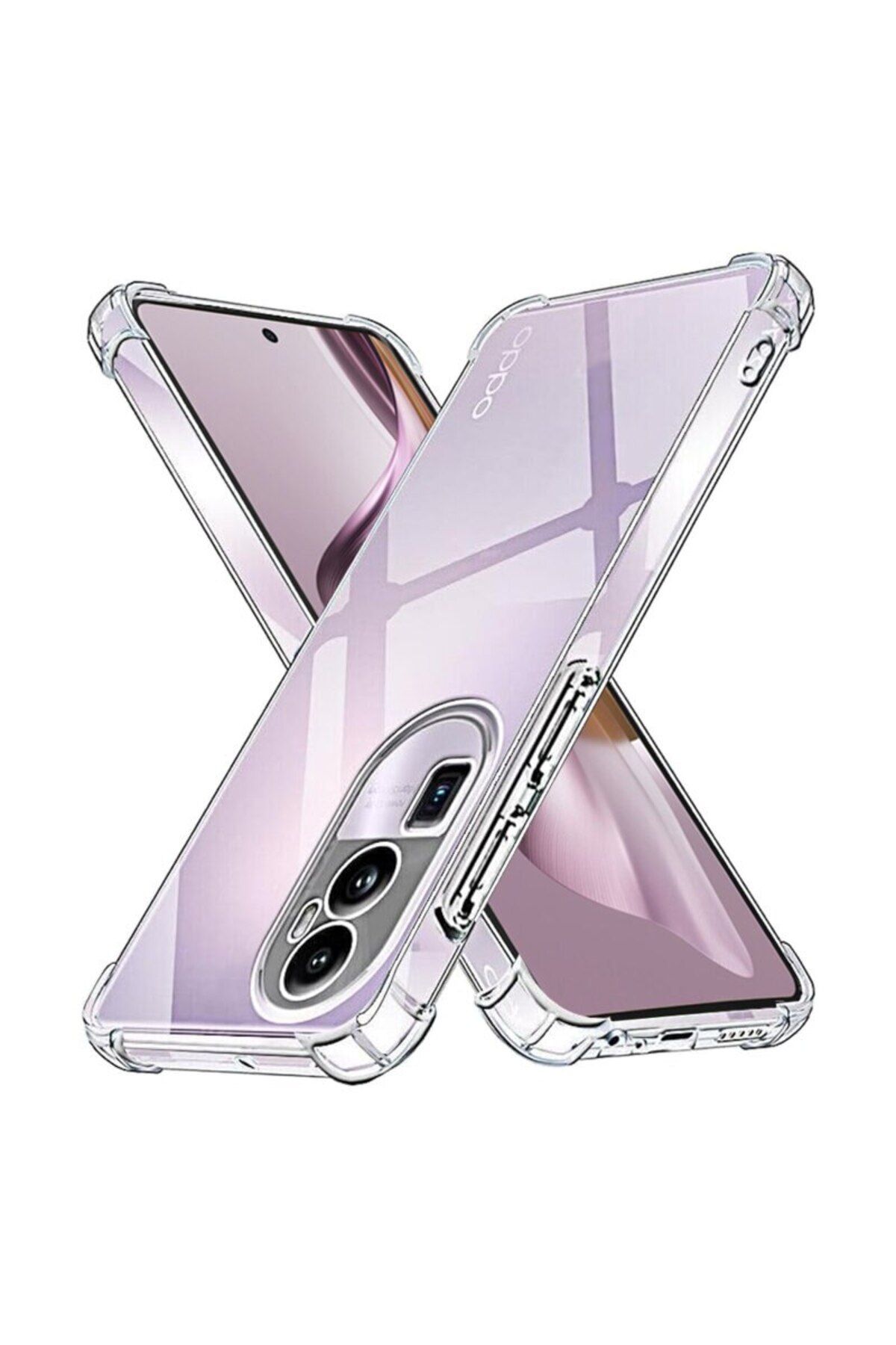Dali-Husă de protecție compatibilă cu Oppo Reno10 Pro Plus, rezistentă la șocuri, colțuri întărite, silicon transparent 4