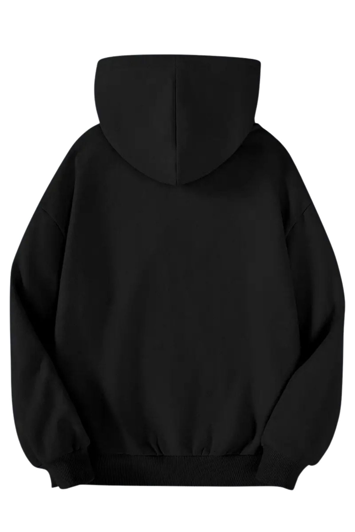 VBSVİBES-Unisex Black Children's Hooded Sweatshirt – Cat Printed, Thick Fabric with Hood 2