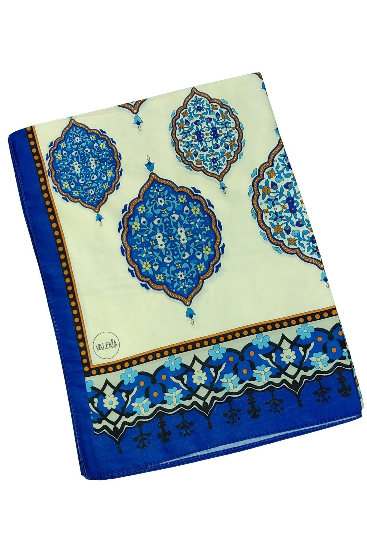 mim eşarp-Işıl İpek Soft Cotton Ethnic Patterned Shawl 75X190 cm 2