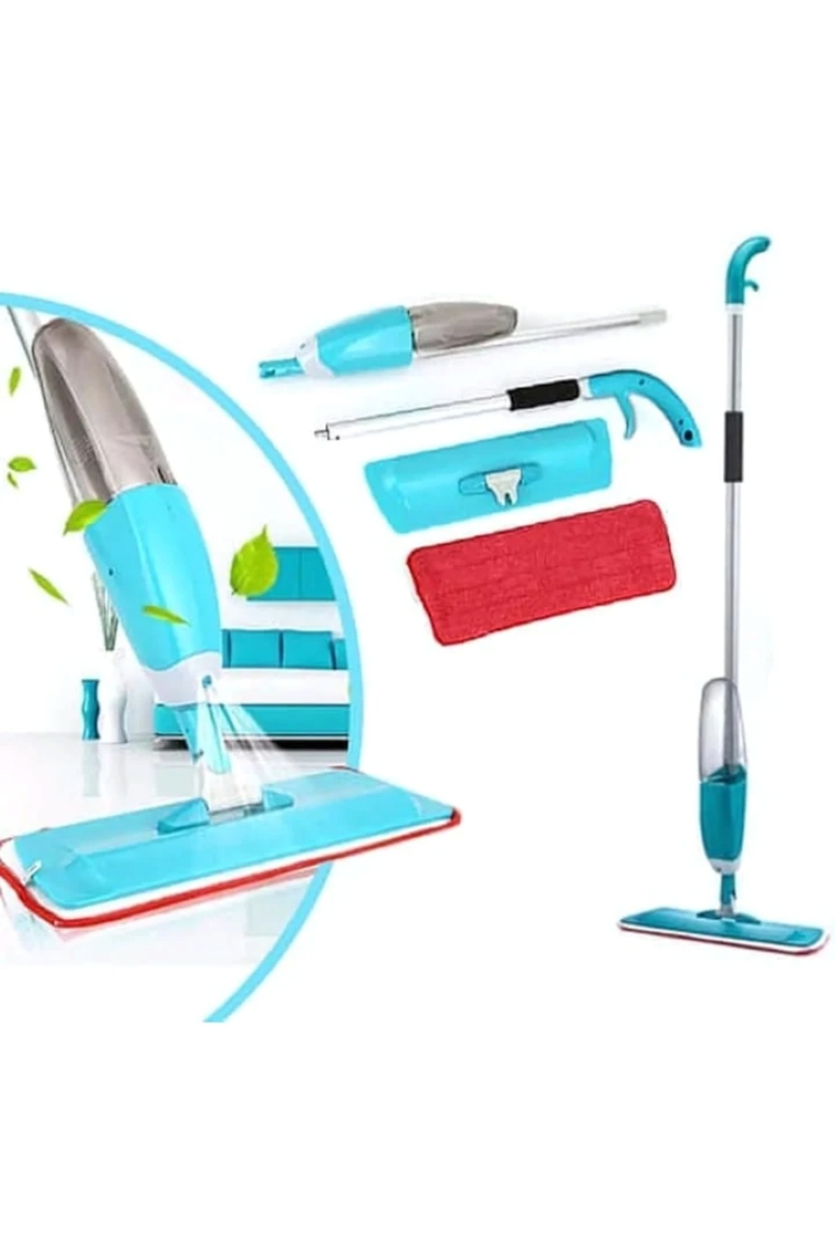 EMATTEIRO Σφουγγαρίστρα με ψεκαστήρα και δεξαμενή νερού, εργονομικό, απορροφη...