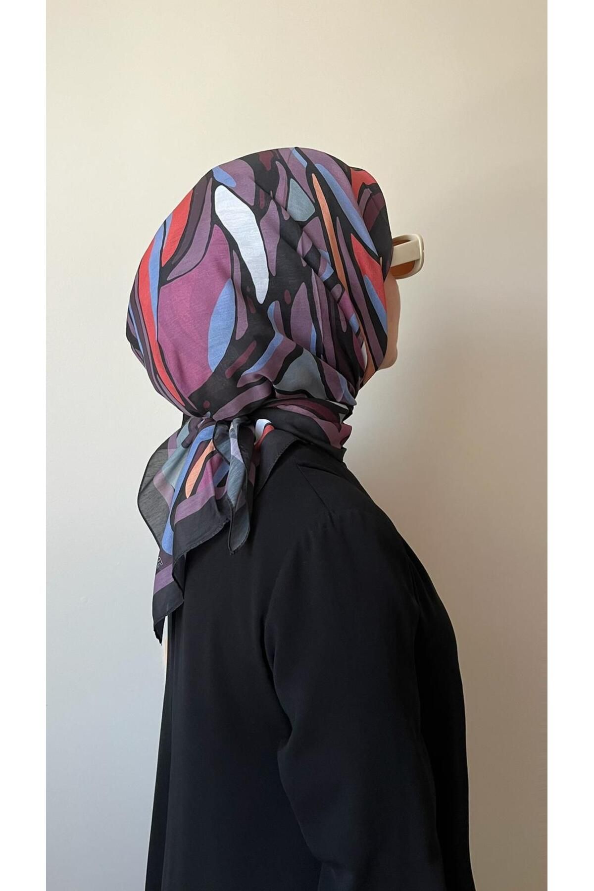 ESSLERA-Rose Pattern Soft Scarf 3
