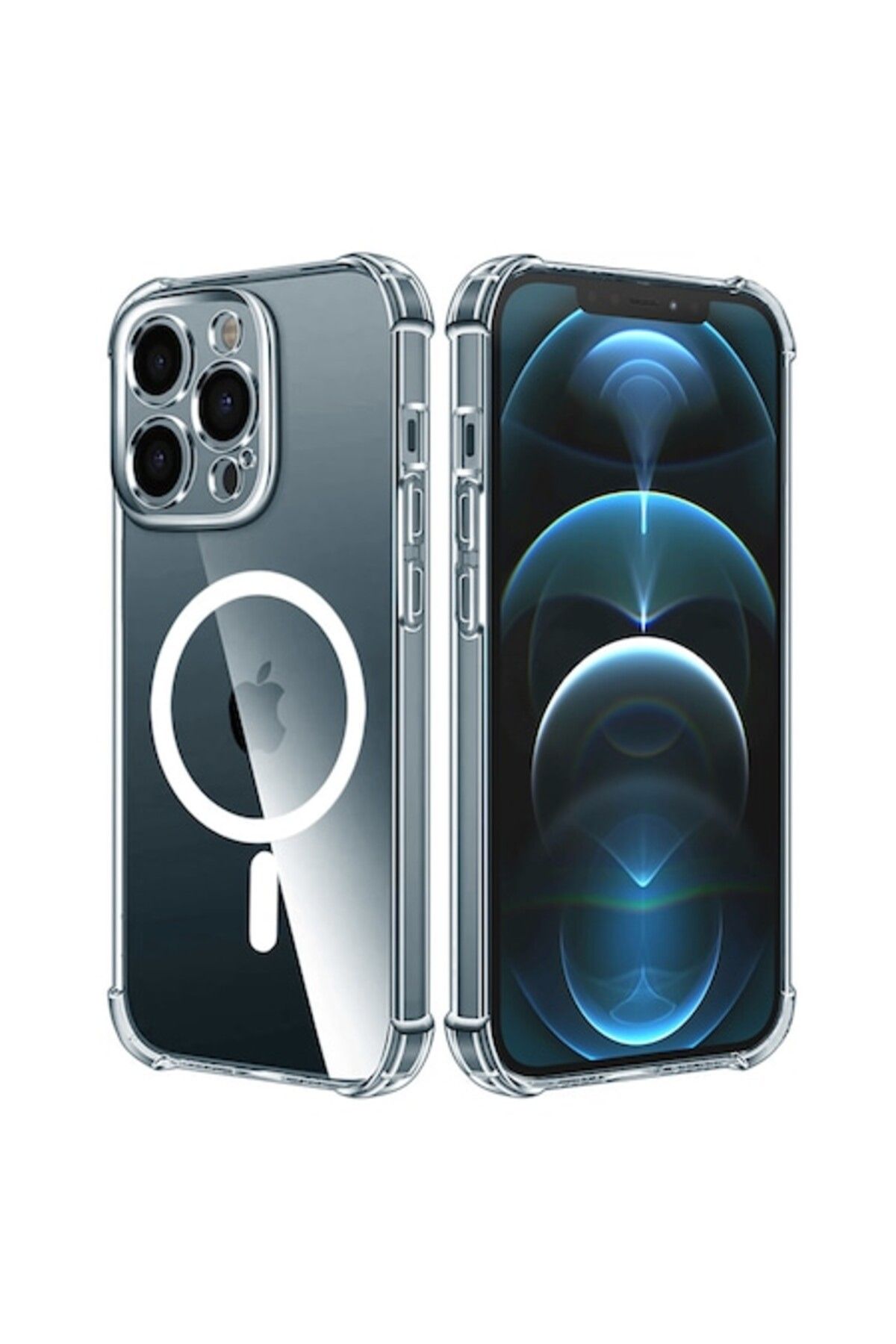 Dali-Protective Case for Apple iPhone 12 Pro Max, Shockproof Clear Silicone, Compatible MagSafe, Transpar 1