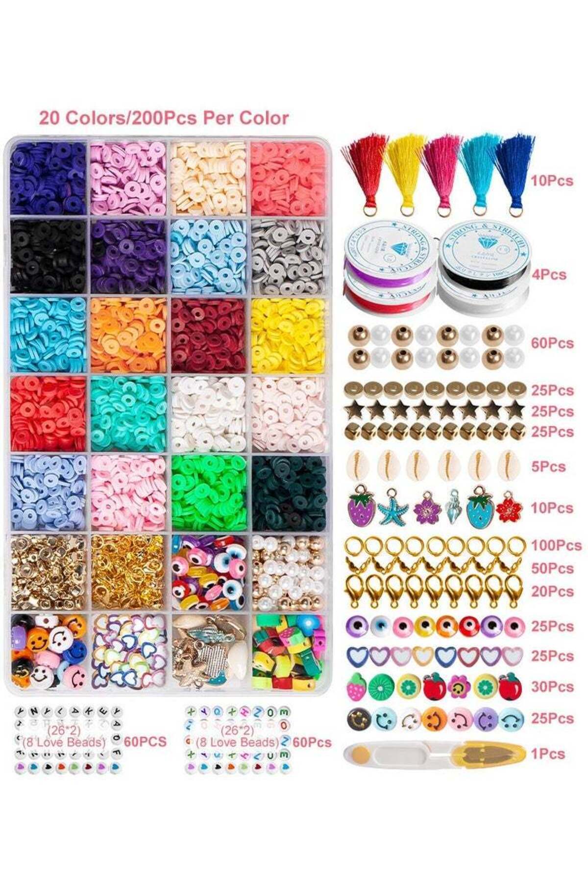 ست مهره‌های دستبند DIY با طرح شبکه ۲۸ خانه، در رنگ‌ها و اشکال متنوع، قابل ترکیب آزاد، برای مناسبت‌های گوناگون