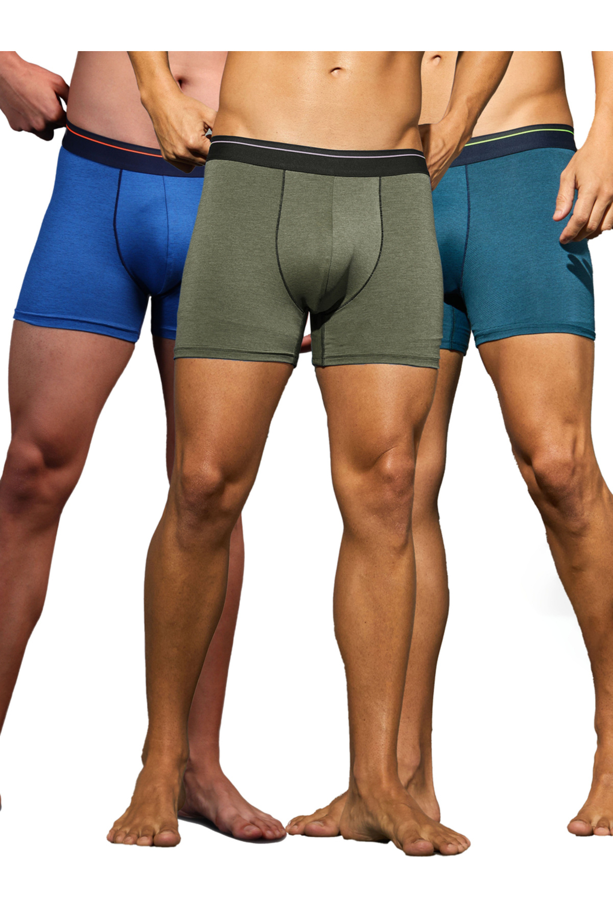 Technosport By Styli-Pack of 3 - Solid 4-Way Stretch Trunks 5