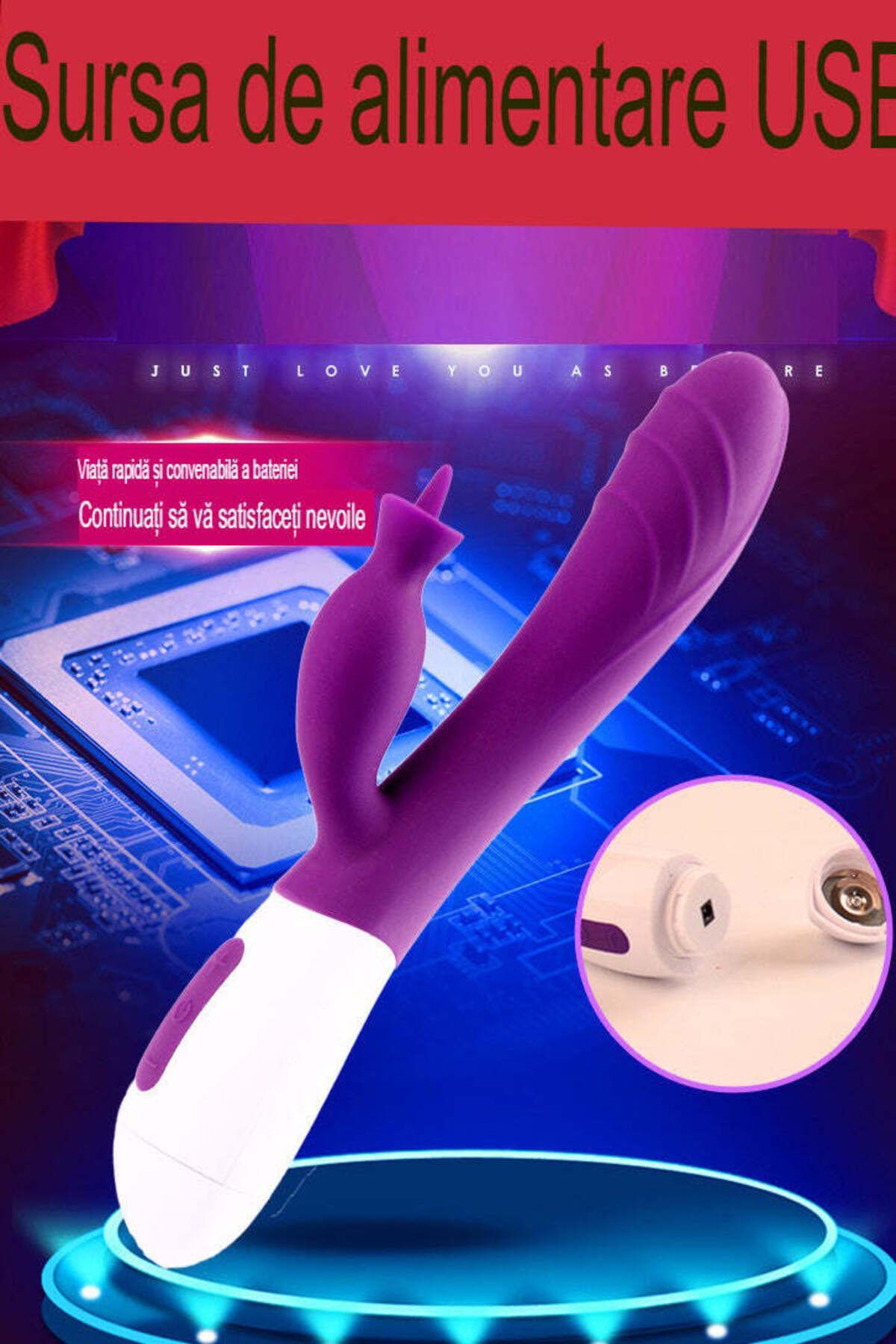 WildFashion-IEPURAS model dual device, for G-spot and clitoris stimulation, Fuchsia, TOY352-55. 3