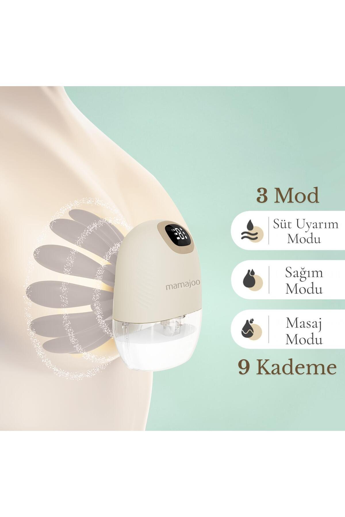 Mamajoo Gaia Giyilebilir Tekli Göğüs Pompası 140 ml | 27 Kademe Ayarı fotoğrafı 4 (önizleme)