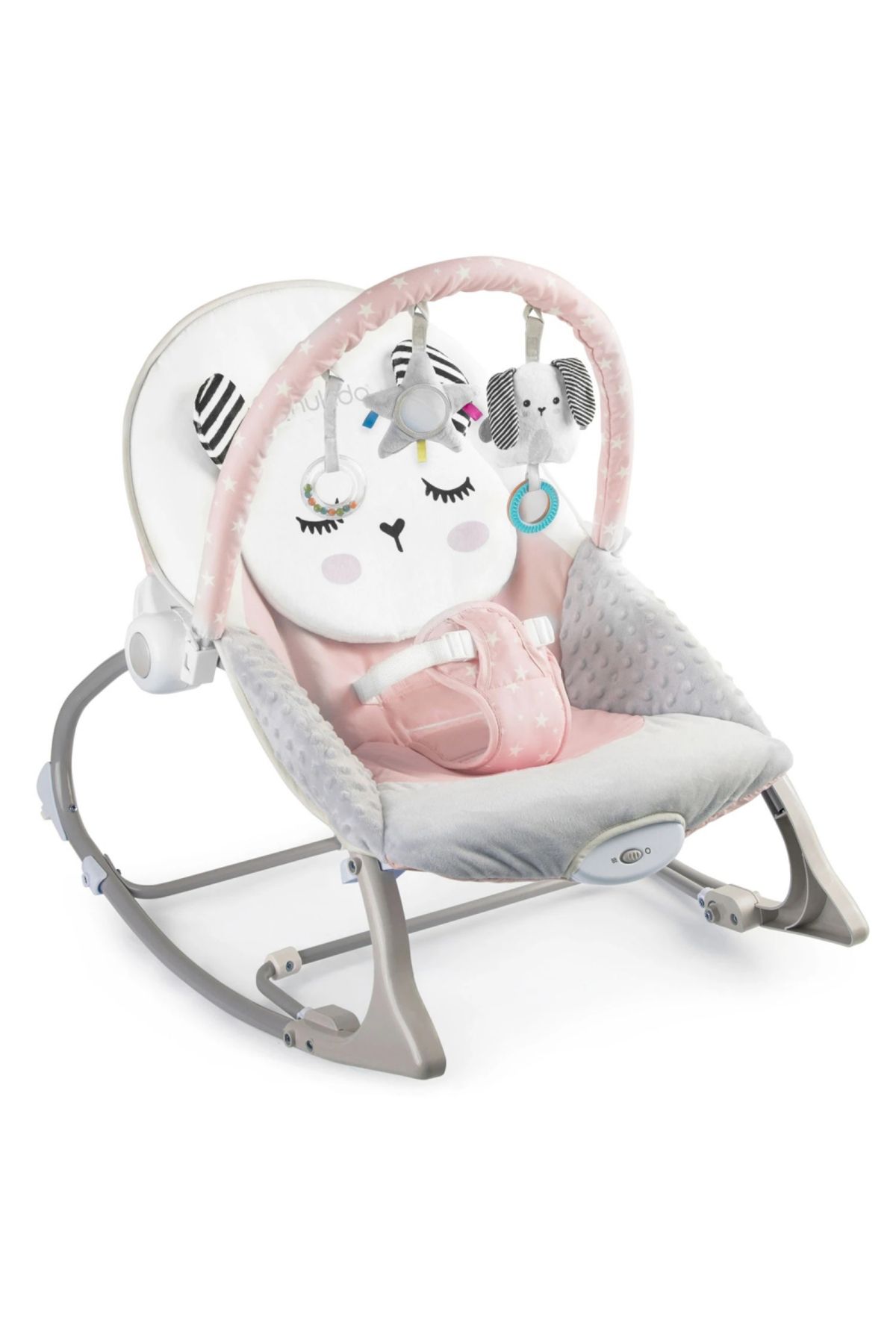 NUKIDO-Multifunctional swing with vibrations and toy arcade, removable cover, non-slip base and center 1