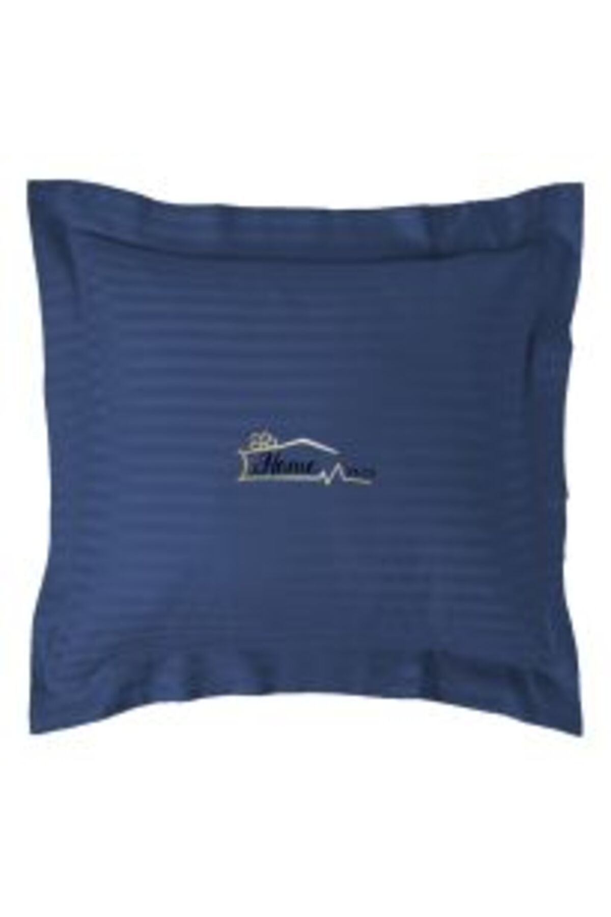 HomePuls-Damask Cotton Pillowcase 100% with 1 cm stripe, 50 x 70 cm and 3.5 cm bordered hem, Black 7