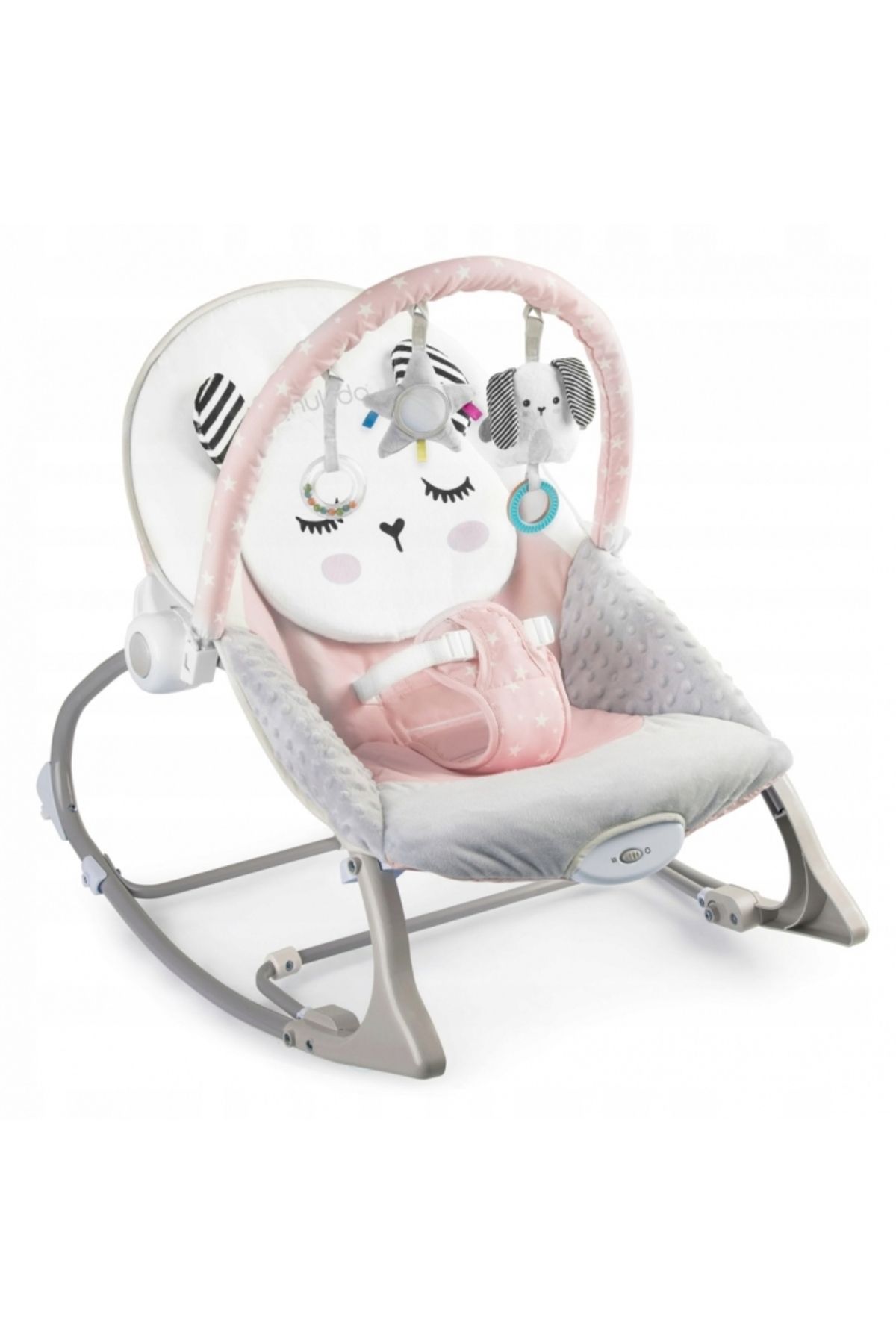 NUKIDO-Multifunctional swing with vibrations and toy arcade, removable cover, non-slip base and center 2