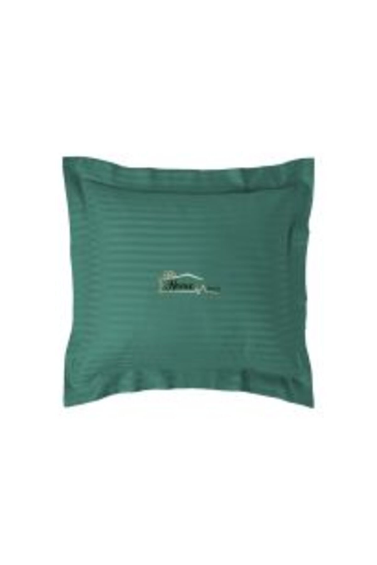HomePuls-Pillowcase Damask Polycotton Stripe 1 cm, 40 x 40 cm and Hem with 3.5 cm Border, Yellow 4
