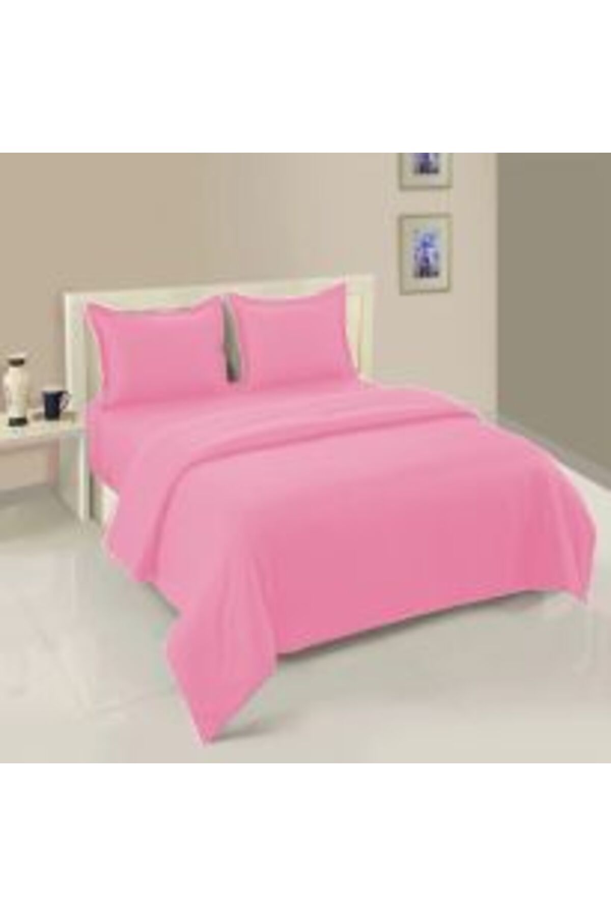HomePuls-Bed Linen Set with Elastic Fitted Sheet Damask Polycotton Stripe 1 cm, for Mattress 160 x 200 cm, Du 4