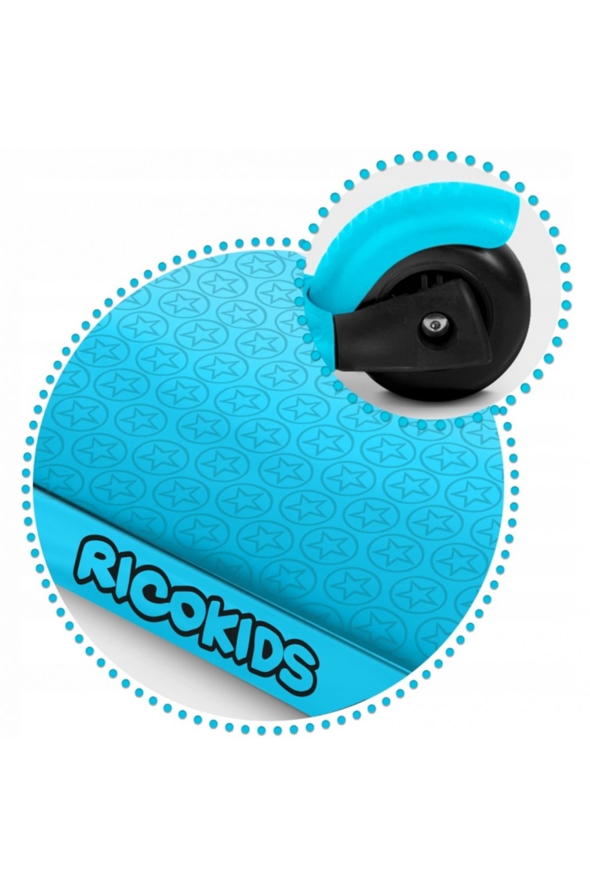 Ricokids-3 in 1 scooter for children Buggy Blue with adjustable seat, adjustable handlebar height, 8
