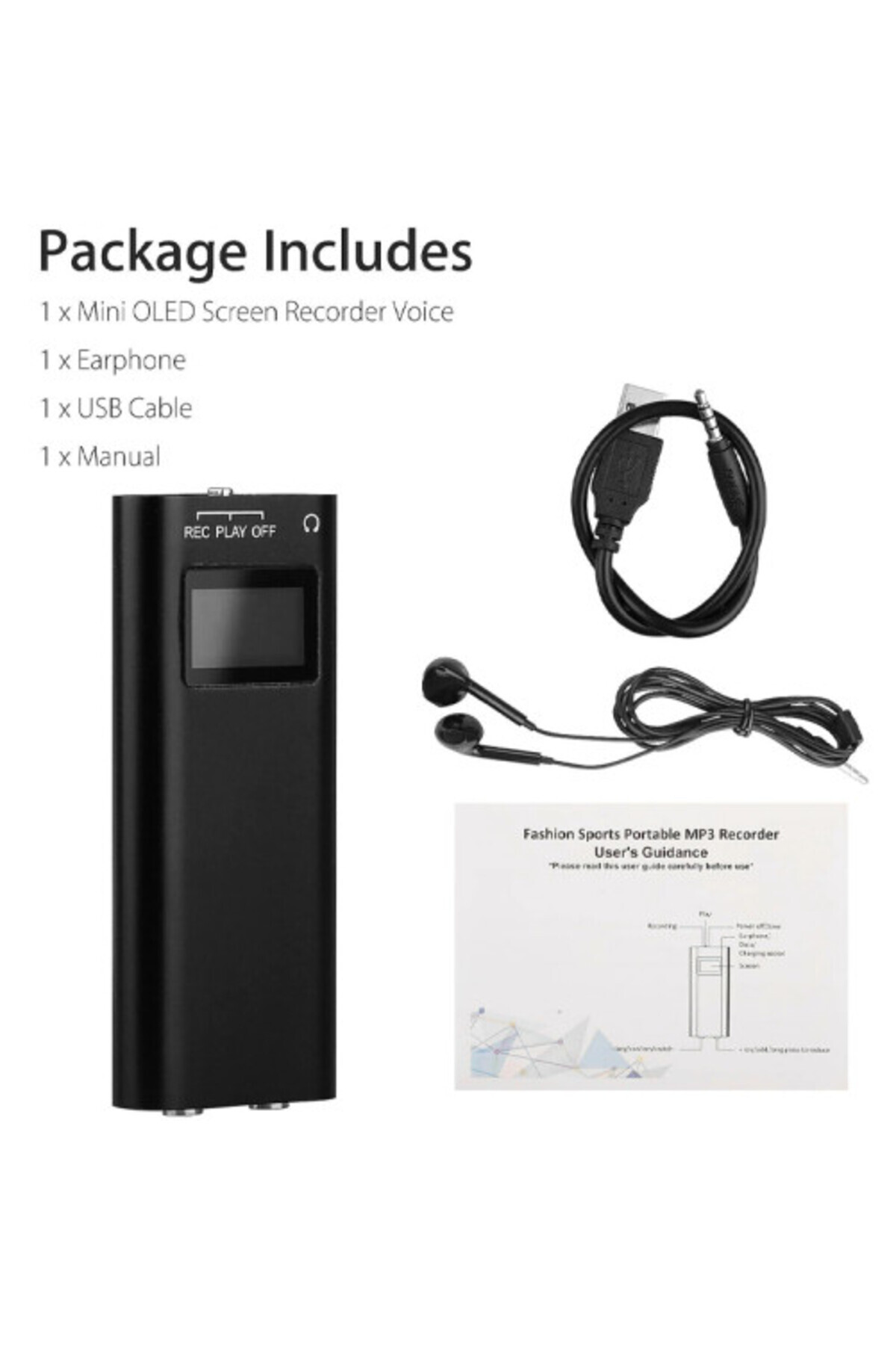 iUni-Ψηφιακή συσκευή εγγραφής φωνής REP05, 8GB, MP3 Player 8