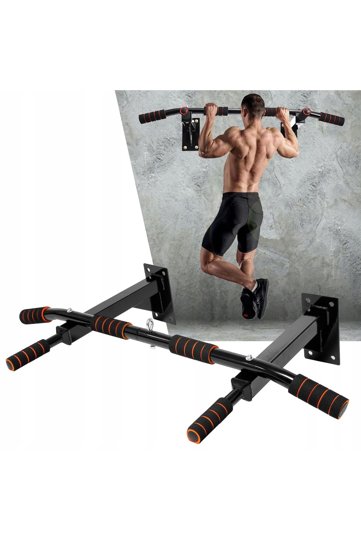 SERSIMO-Multifunctional pull-up bar for the wall, with non-slip handles, capacity 250kg 5
