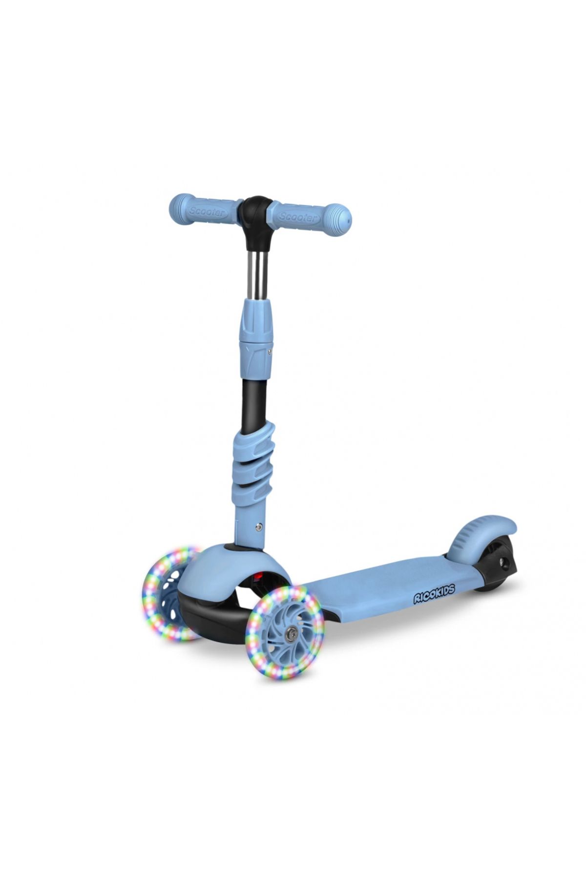 Ricokids-4 in 1 scooter for children Todi Blue, adjustable seat with backrest, separate parental handle 3