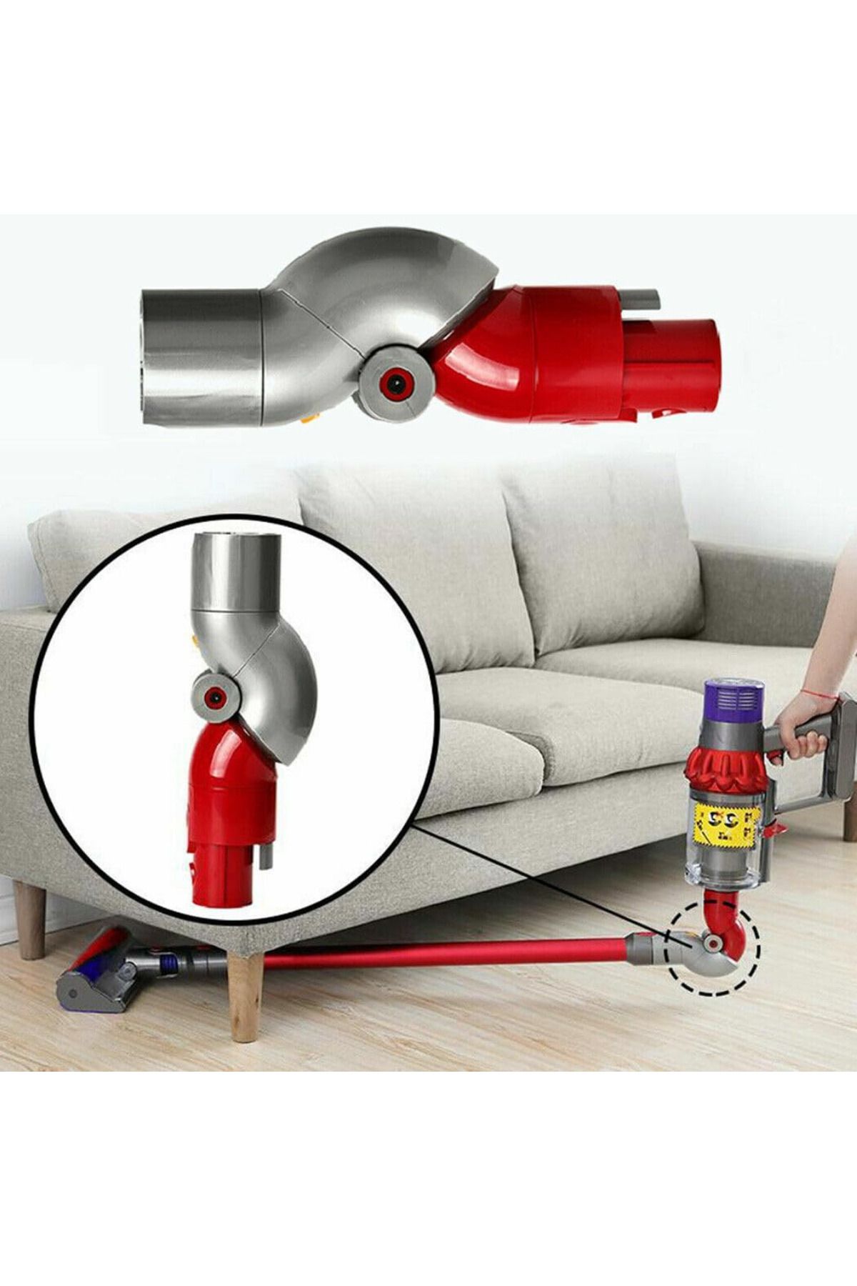 RotRever-Bottom Adapter for Dyson V7 V8 V10 V11 V15,Under Furniture Adapter for Dyson V7 V8 V10 V11 V15 6
