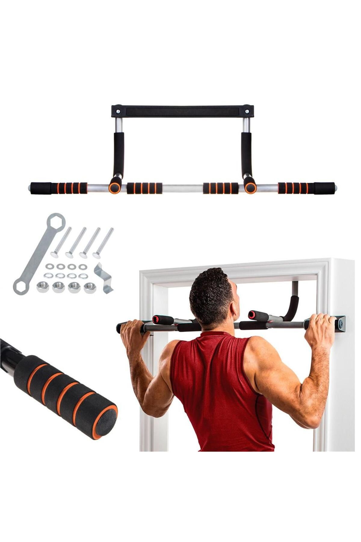 SERSIMO-Multifunctional pull-up bar for wall use, with non-slip handles, 100kg 12