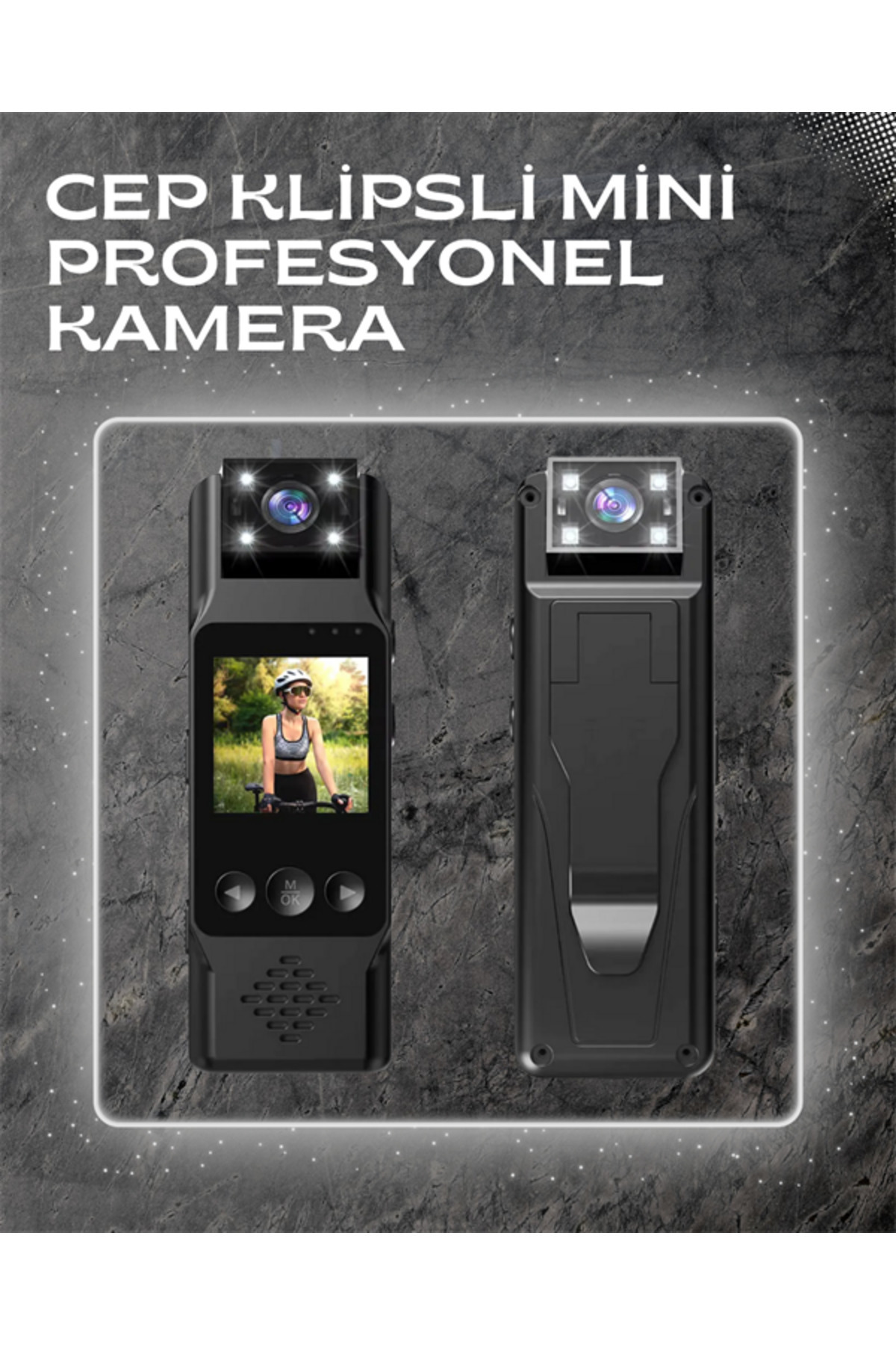 KAFKAS STORE WiFi Destekli Mini Kamera – 180° Dönebilen Lens, 1080P Video, TFT Ekranlı