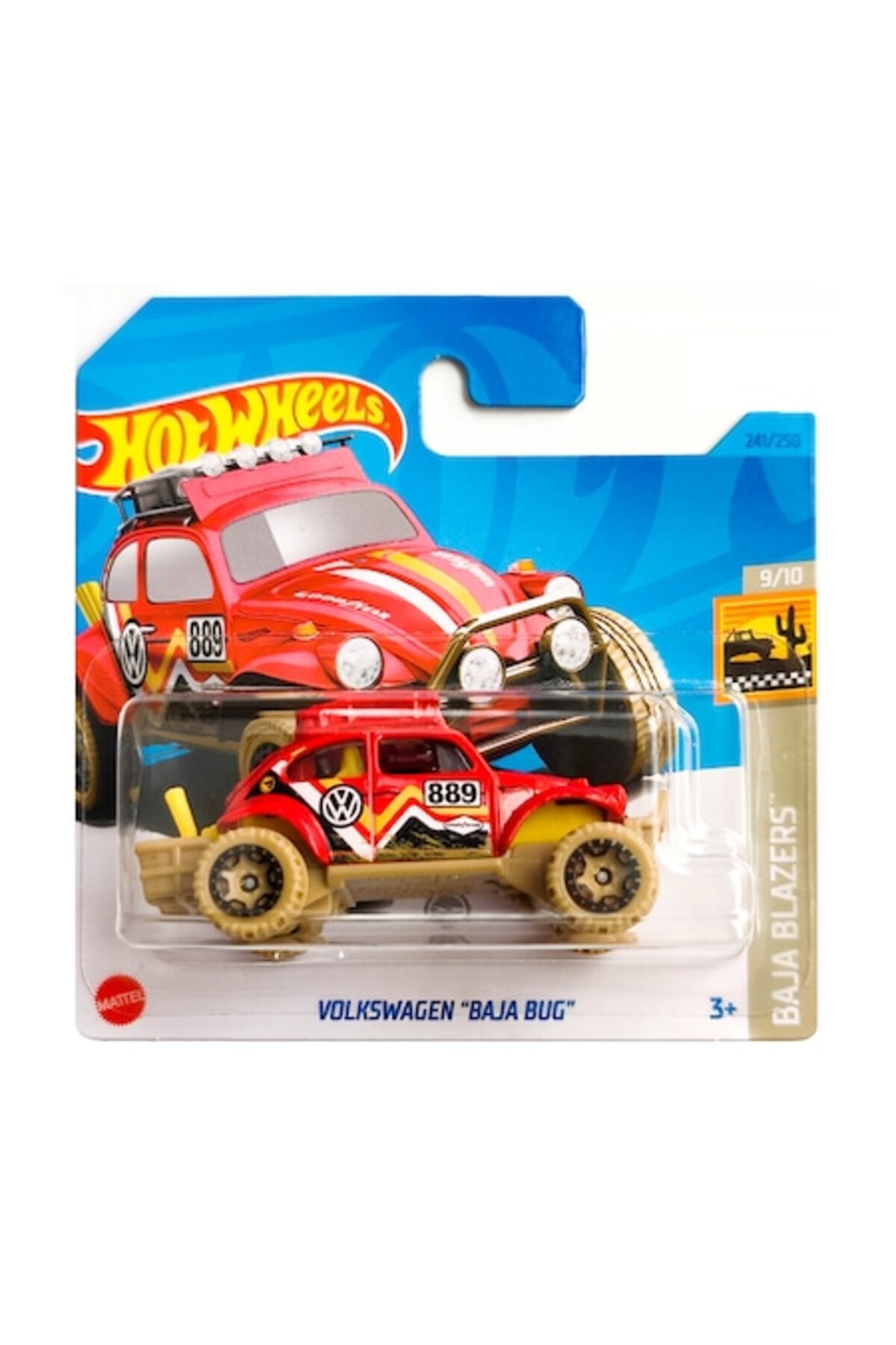 Masinuta metalica Hot Wheels, Volkswagen Baja Bug Tresure Hunt, 1:64, Rosu