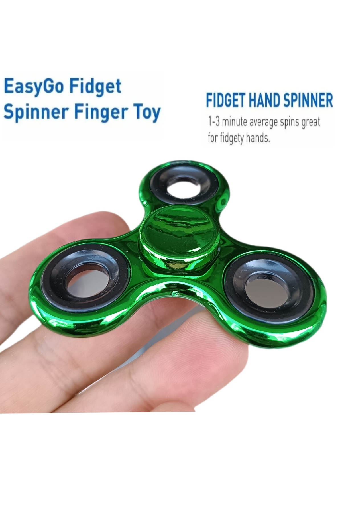 LRS STORE Yeşil Renk Metal Rulmanlı Stres Çarkı Uzun Süre Dönen Gold Yüksek Kalite Fidget Spinner