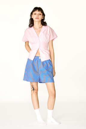 Cats Seek Revenge Cats Lacivert Çizgili Boxer Şort