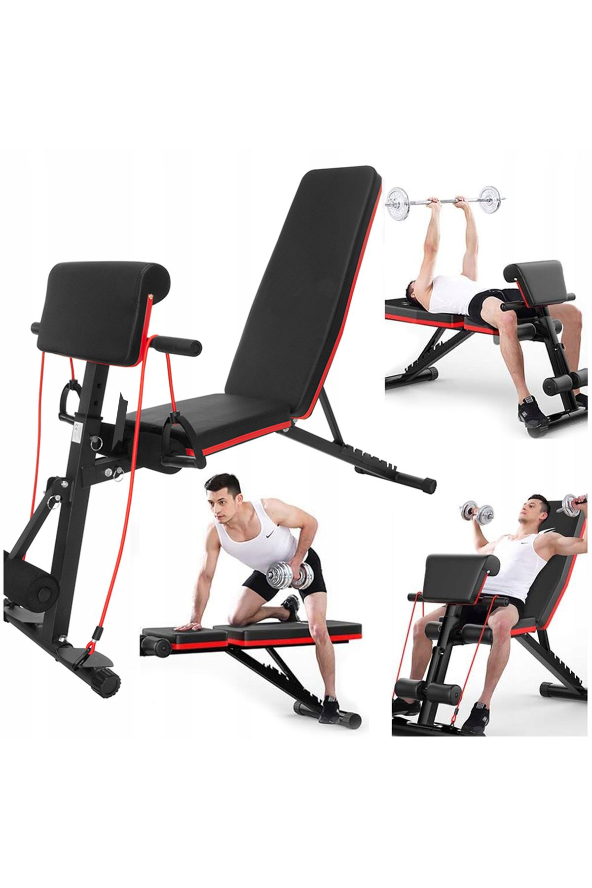 SERSIMO-Multifunctional fitness training bench, 7-step adjustable backrest, maximum load 150 kg 2
