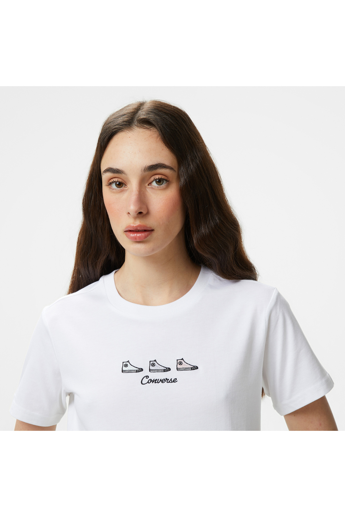 Converse Kadın Beyaz T-Shirt görsel 4