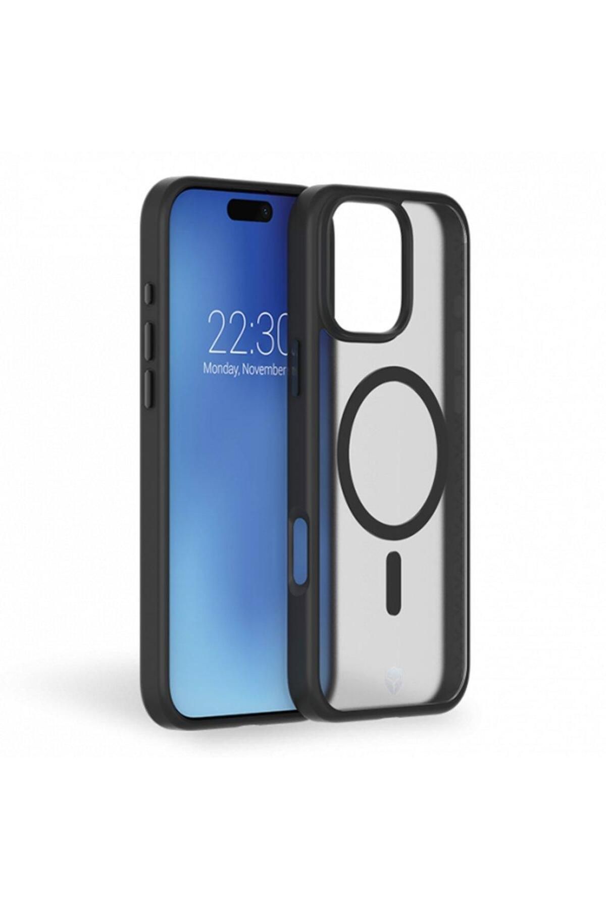 Force-iPhone 16 Pro Max MagSafe Air Frost Case Black FCAIRFRMAGIP16PMB 1