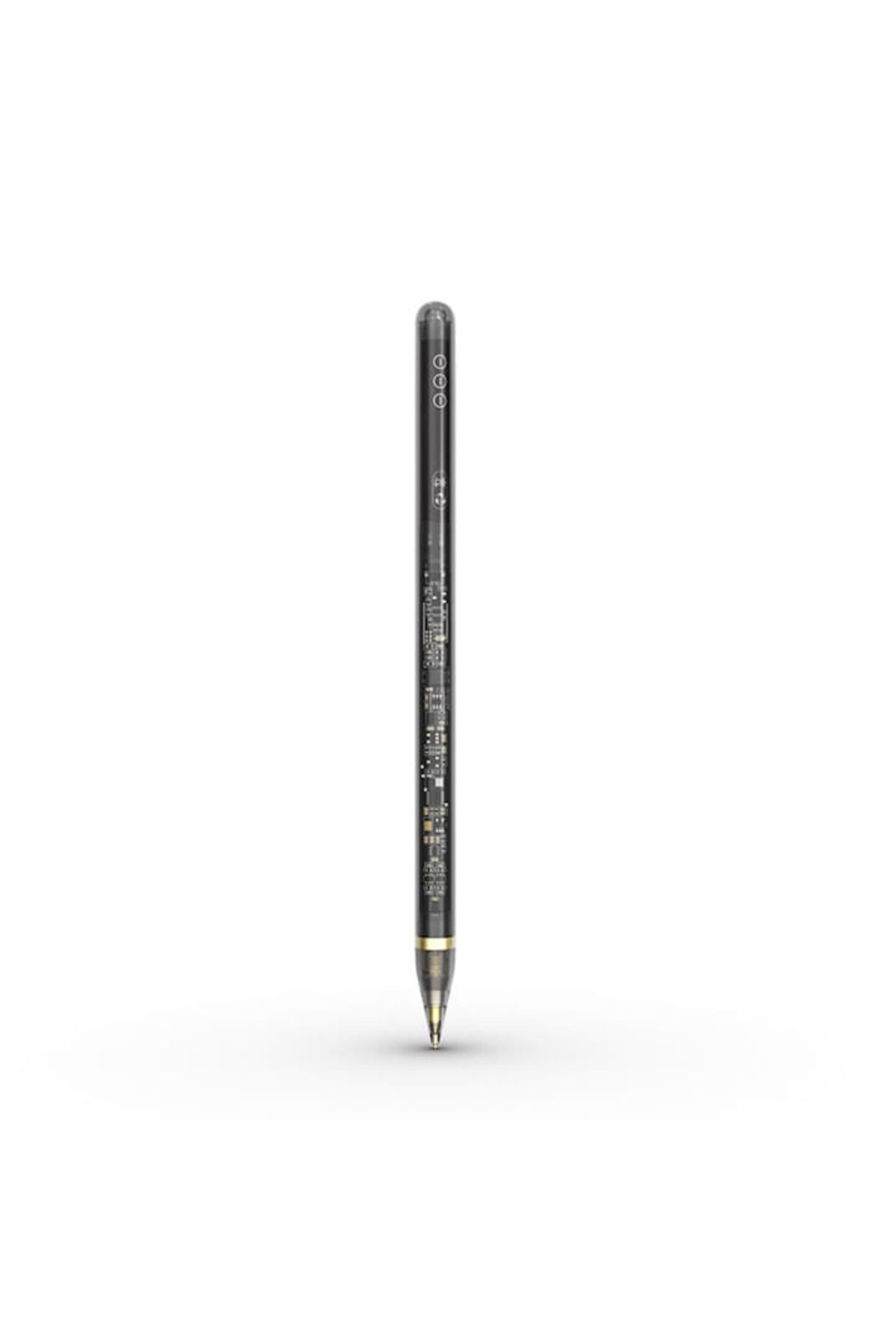 Gaudi-Premium Capacitive Stylus for iPad 2018+ with Magnetic Charging, I26, Silicon Flex, Transparent/Deep 3