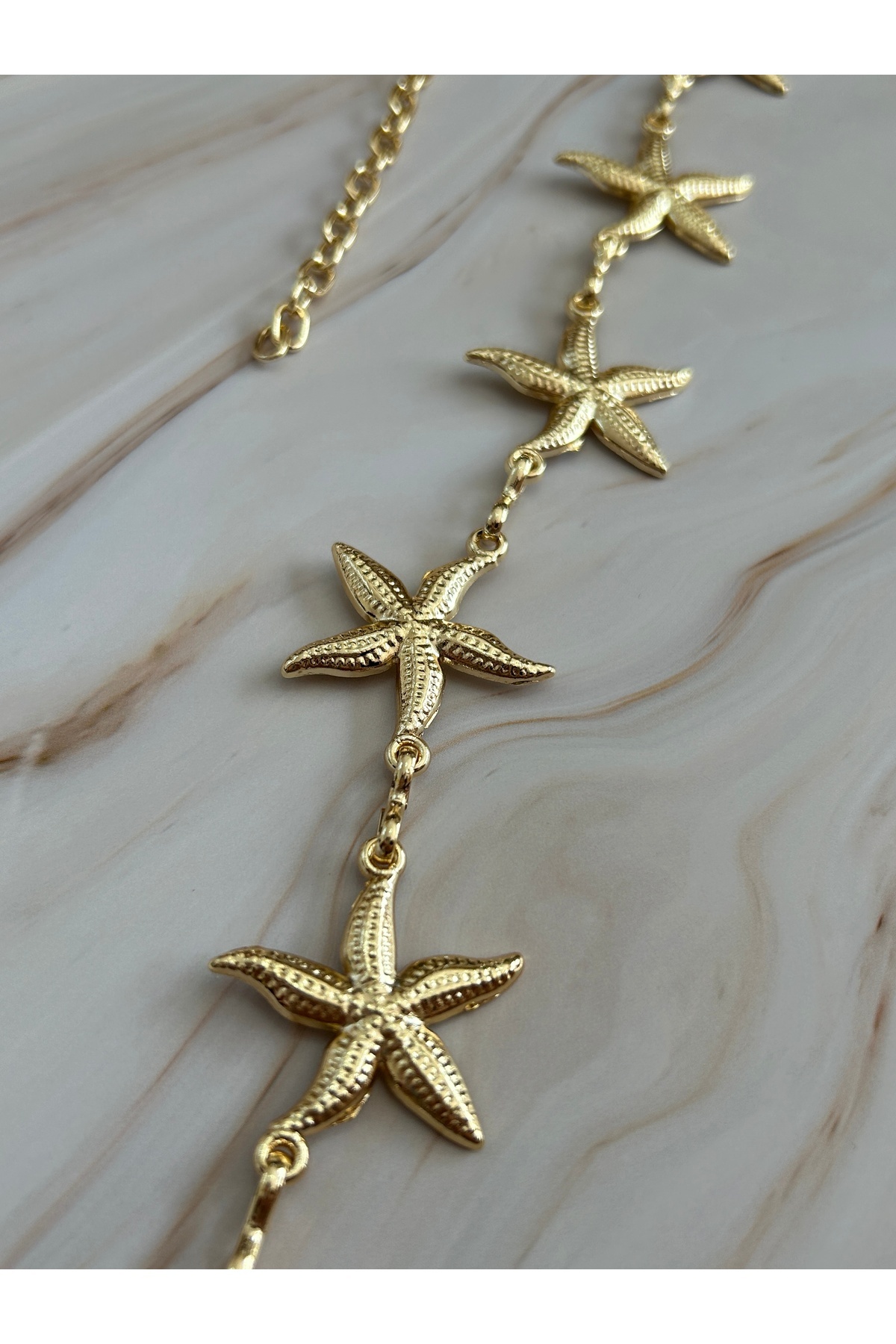 CSR AKSESUAR  Denizyıldızı figürlü Vücut & Bel & Elbise & Pantolon & Etek Zincir Kemer Seti - Görsel 4