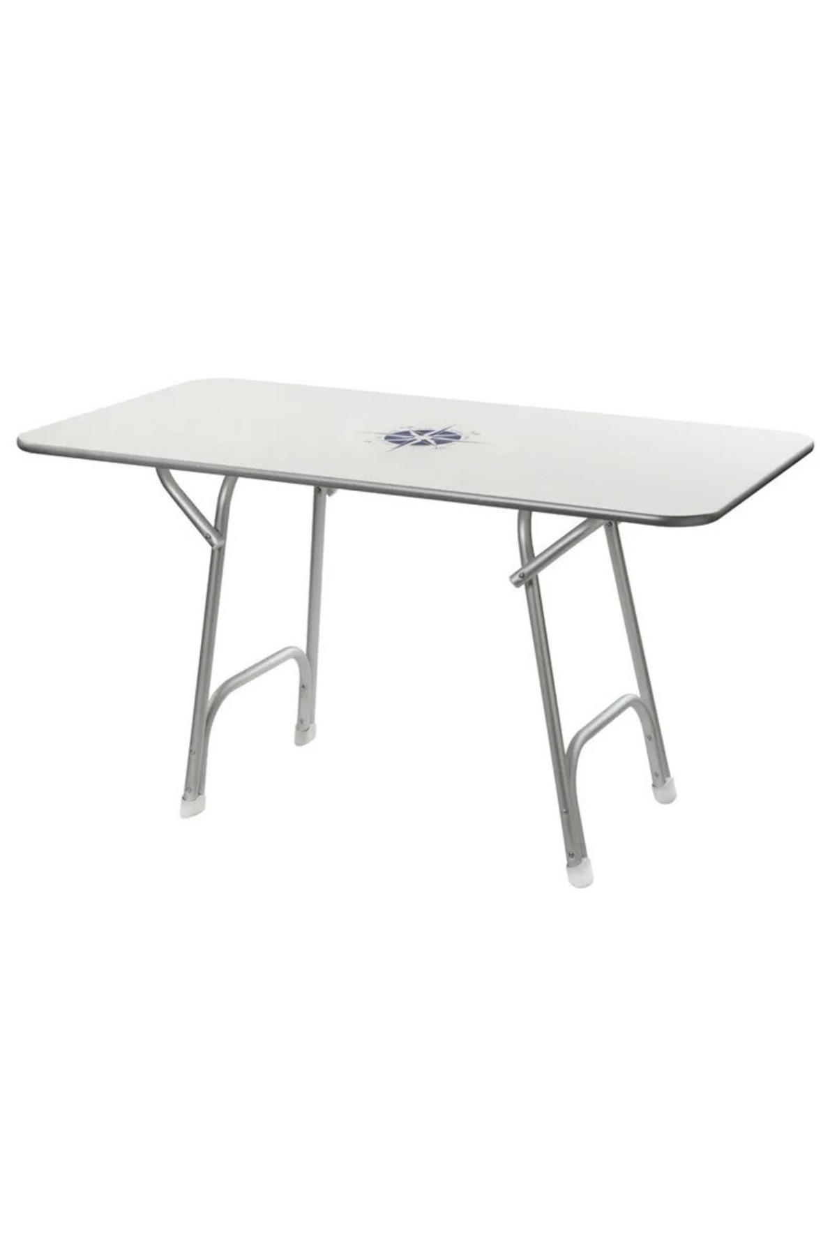 OSCULATI-Tip Top High-Quality Table, 88x60 cm, Rectangular, Anodized Aluminum Frame with White Verzalit Top 3