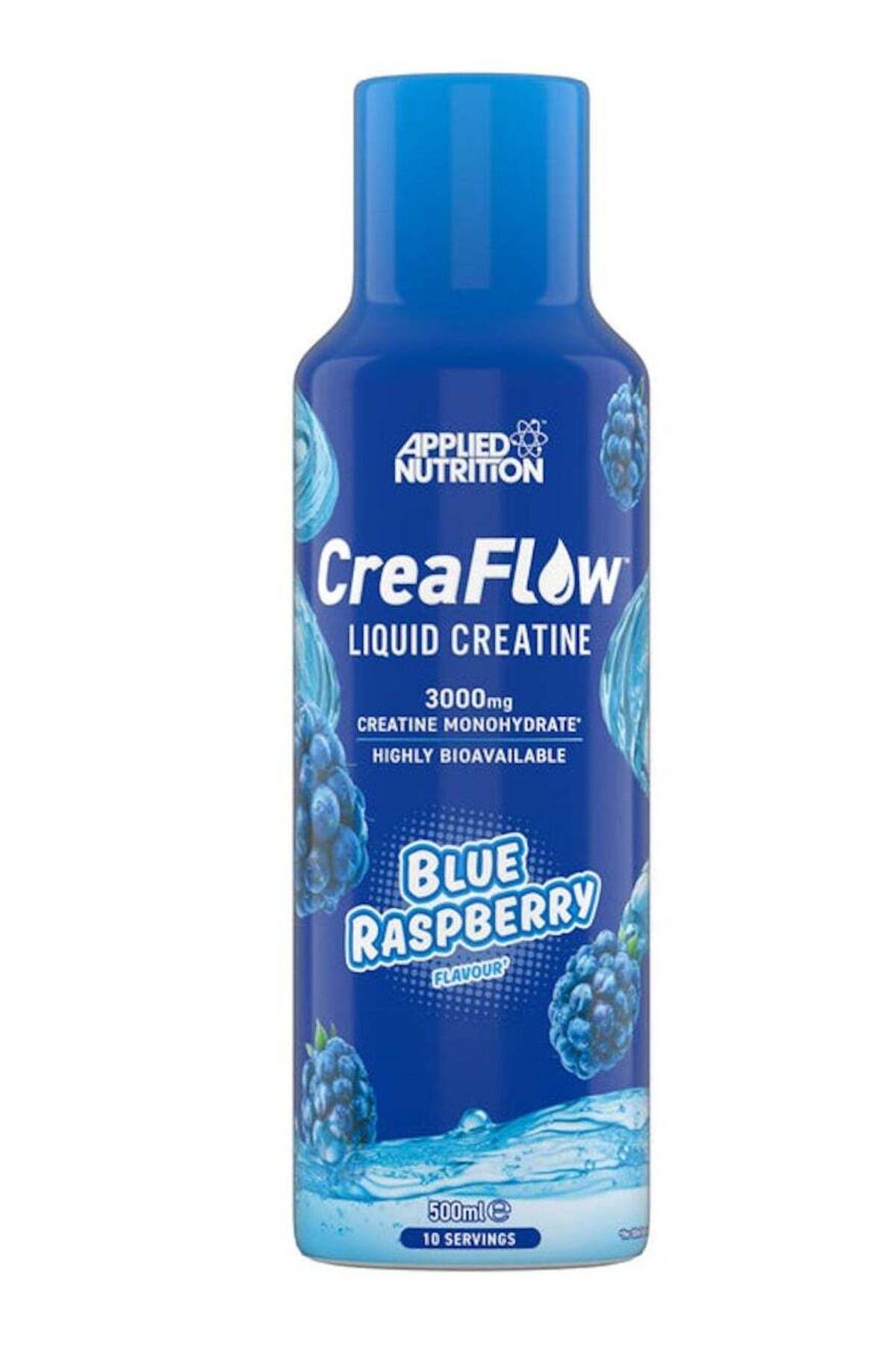 applied nutrition-Creaflow Liquid Creatine 500ml – Blue Raspberry Flavor for Enhanced Strength, Power & Performance 1