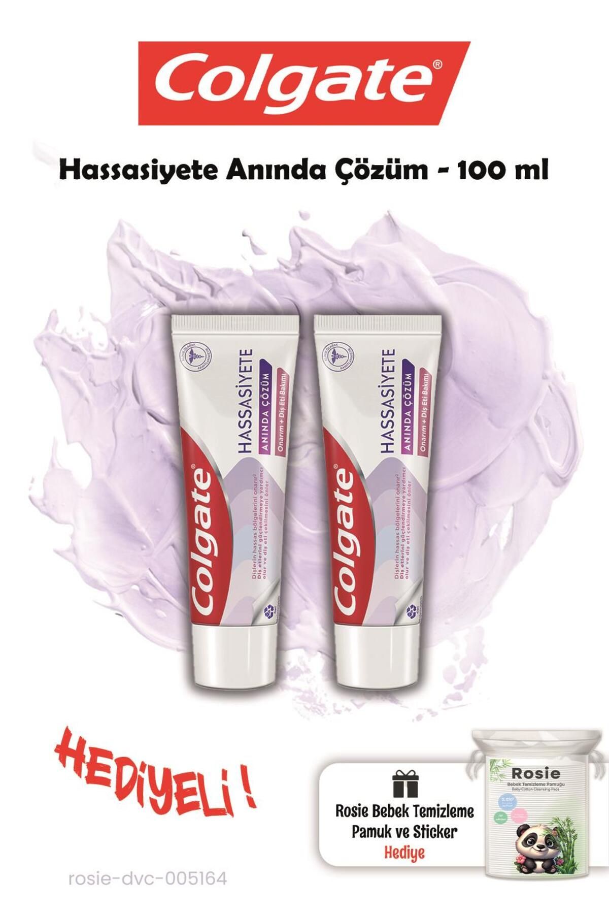 Colgate-Sensitivity Instant Solution 2 Pieces 100 ml and Rosie Gift 1