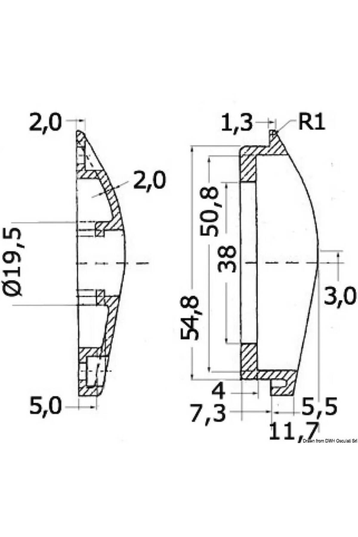 OSCULATI-Panou de Comanda cu Comutator Basculant Rezistent la Apa, Iluminare LED Dubla, Control UP-DOWN 3