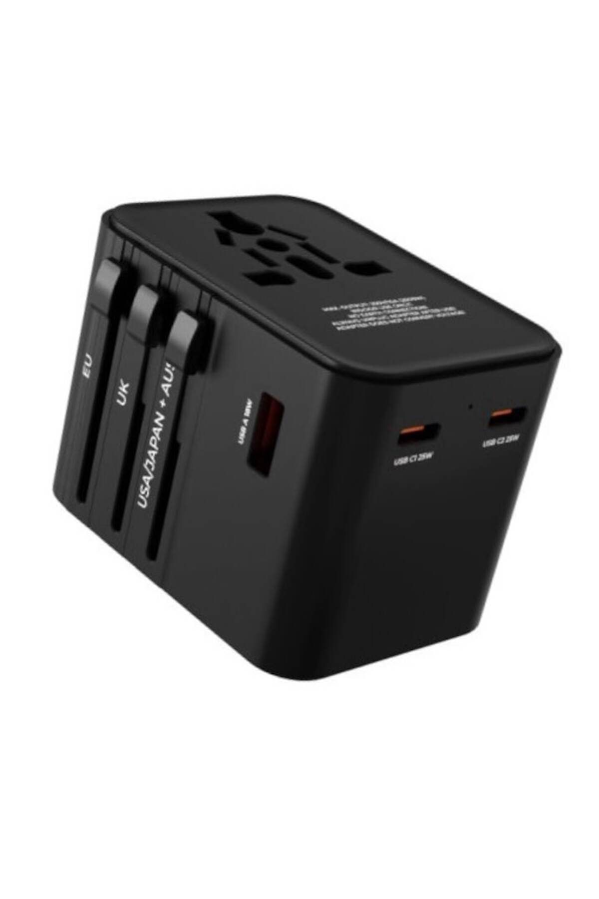 Dali-Adaptor universal Prio, 25W, călătorie, 10A, 2xUSB Tip-C, 1xUSB A, negru 3