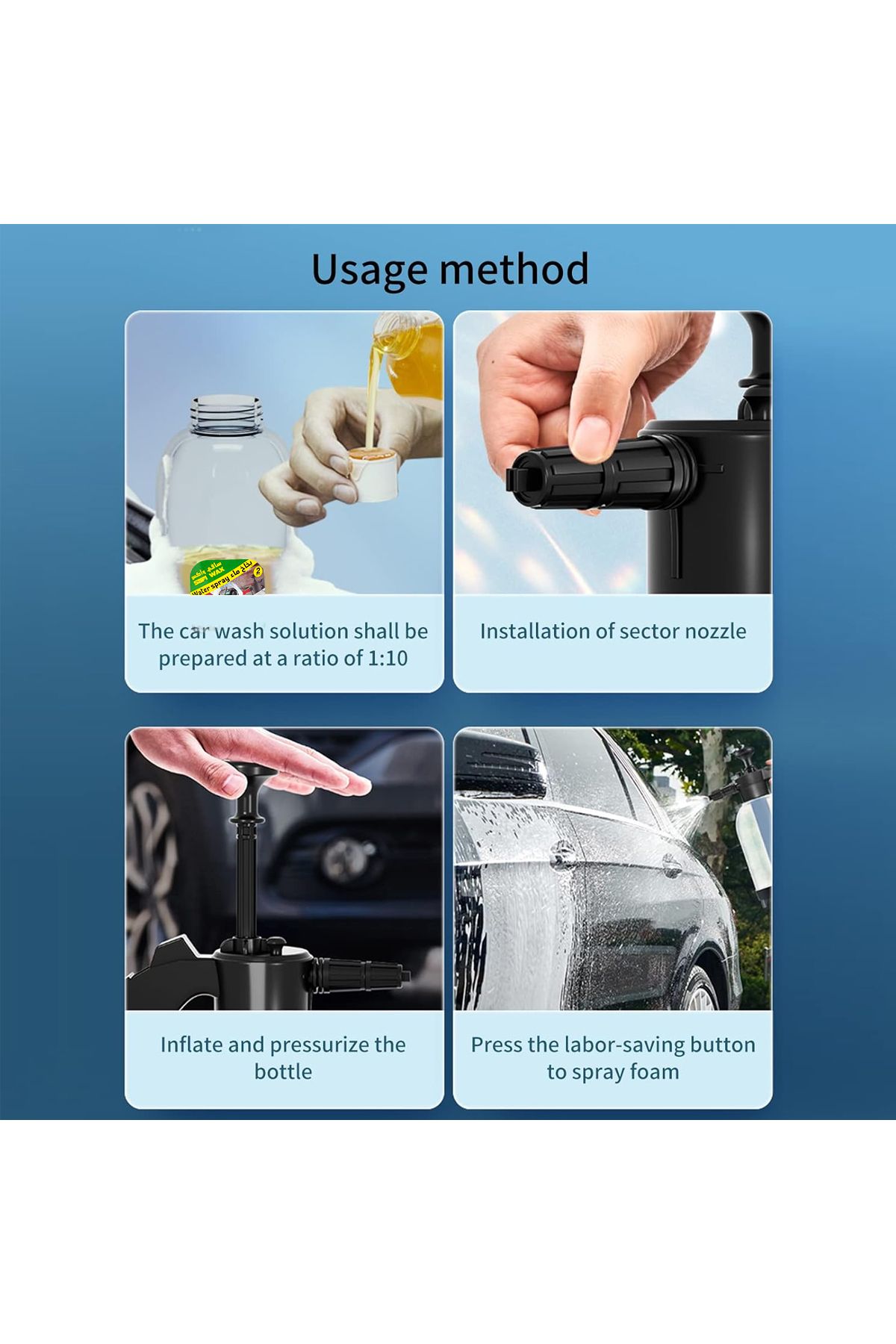 SAFI WAX-2L Adjustable Water Spray Bottle - Non-Slip Handle, Multi-Purpose, User-Friendly 8