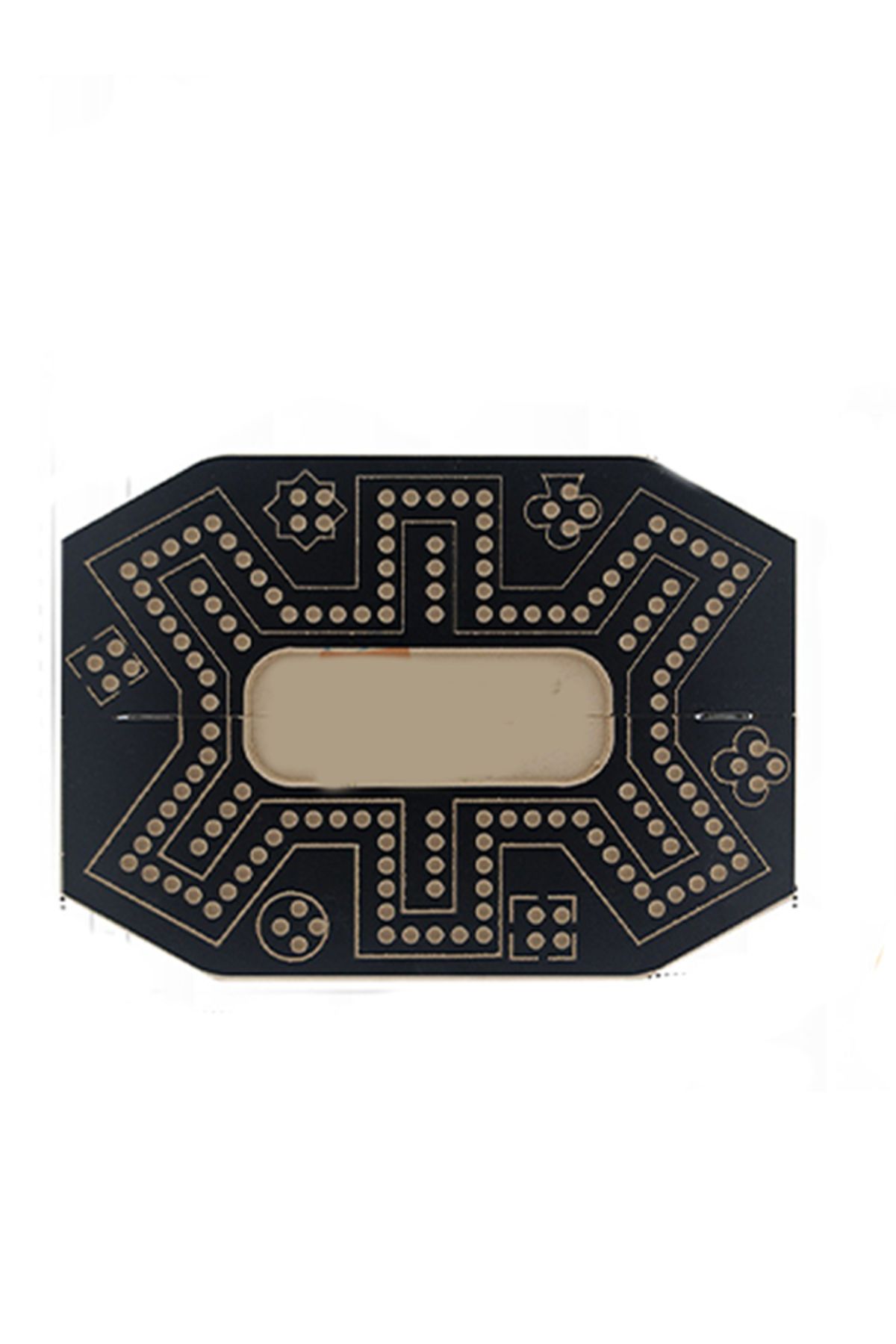 TİME-Foldable Hexagonal Jackaroo Board Game – 55 × 40 cm, with Playing Cards and Colored Marbles 1