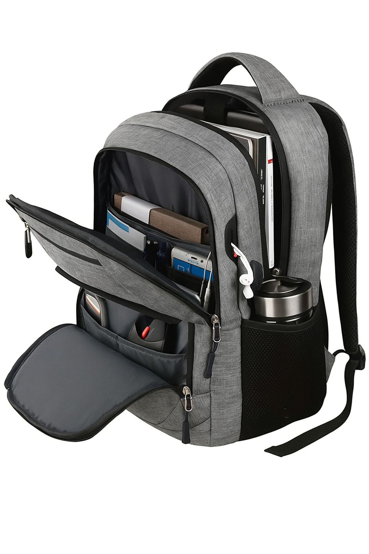 woys-Backpack for Business and Travel Use with 4 Compartments USB Port 5