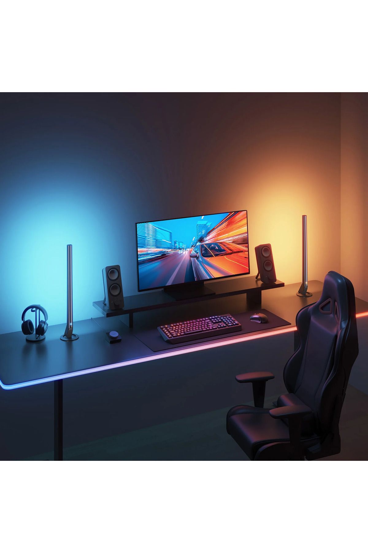 Govee-Set 2 buc lampa LED H6047 RGBIC Wi-Fi Gaming Light Bars with Smart Controller, WiFi 3
