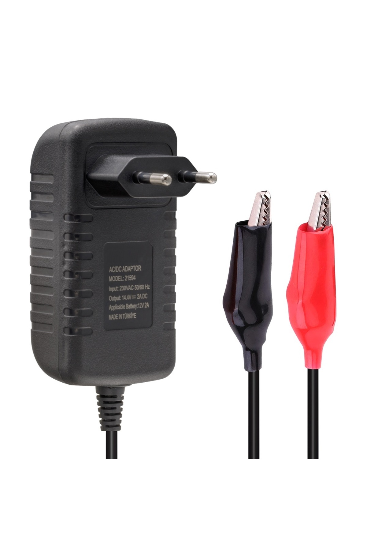 TechMore 14.4V-2A Akü Şarj Cihazı Jel Kuru Asitli Akülere Uygun (12 Amper ve Altında Aküler İçin Uygundur)