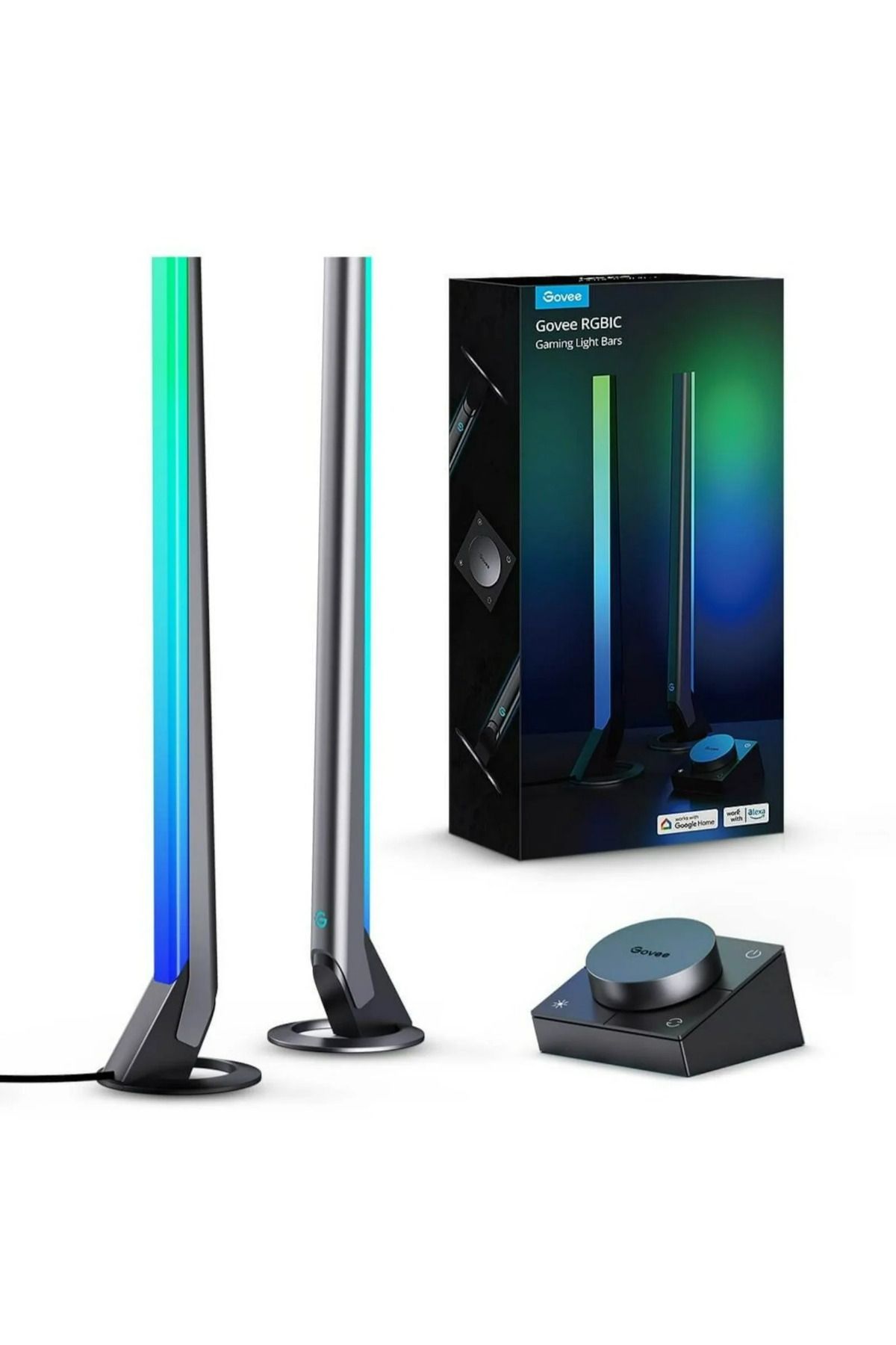 Govee-Set 2 buc lampa LED H6047 RGBIC Wi-Fi Gaming Light Bars with Smart Controller, WiFi 2