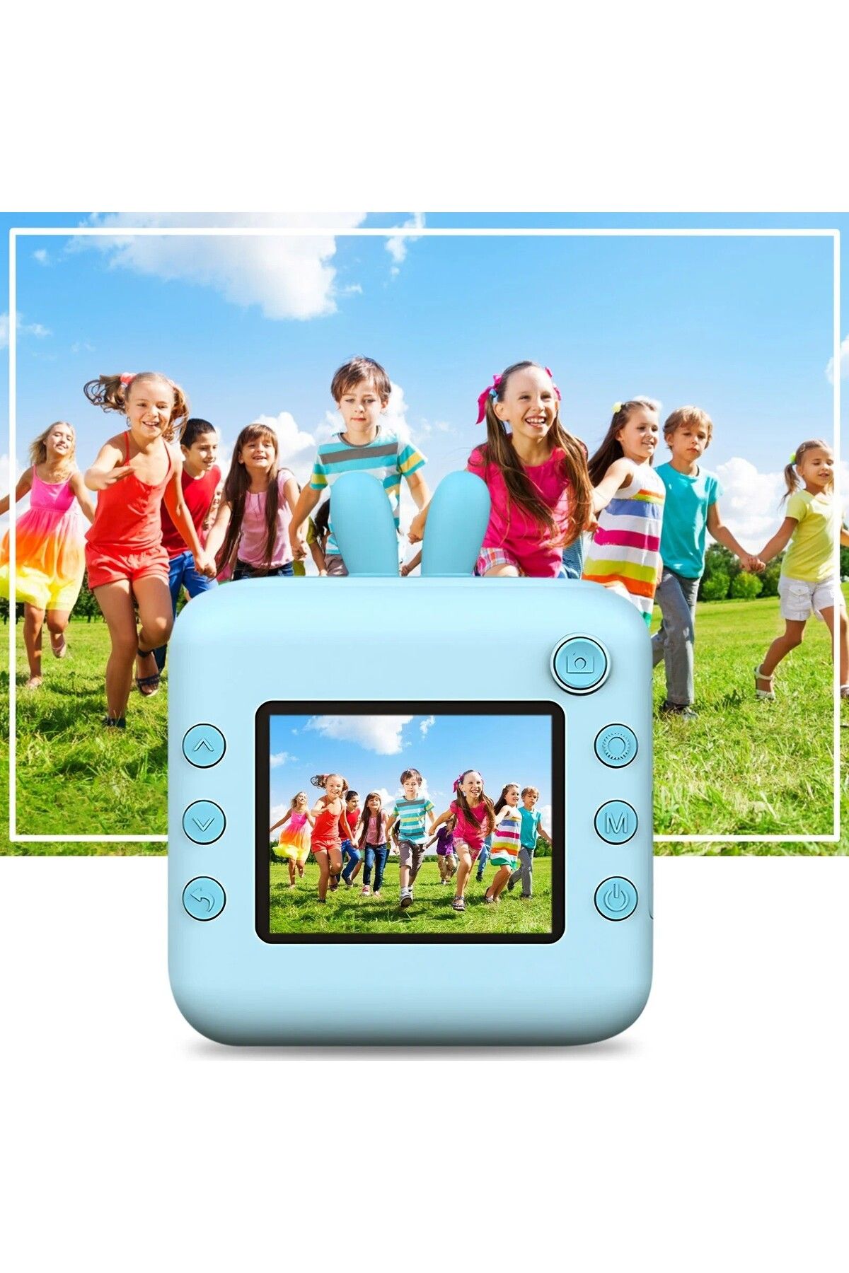 Flippy-Cameră instantanee, Flippy, funcție de imprimare, cablu USB-C, Bluetooth, iOS/Android, albastru 6